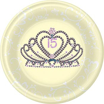 15th birthday party plate