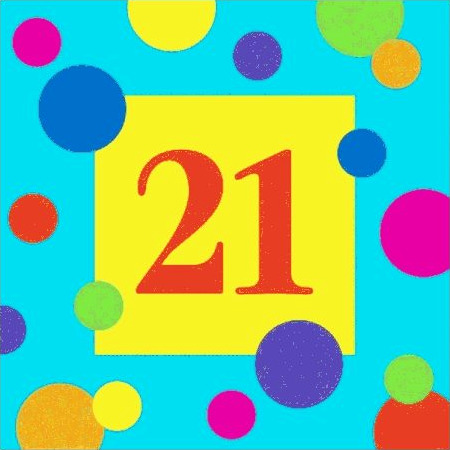21st birthday party napkin