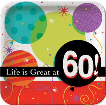 60th birthday party plate 60th birthday party plate