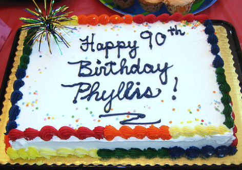 90th birthday cake