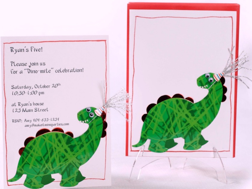 Dinosaur Birthday Invitations