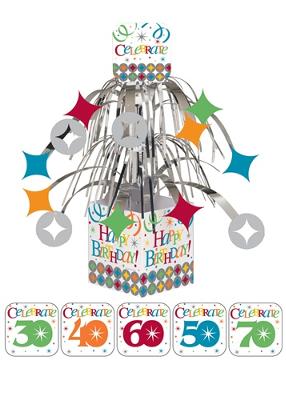 milestone birthday centerpiece idea
