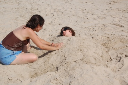 sand bury sand bury