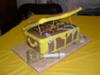 Treasure chest cake with partially edible treasure!