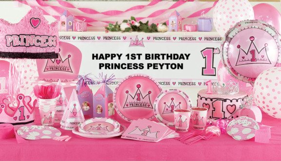 1st bday princess supplies