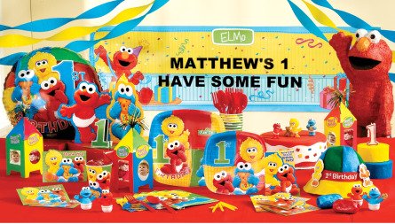 1st bday sesame street supplies