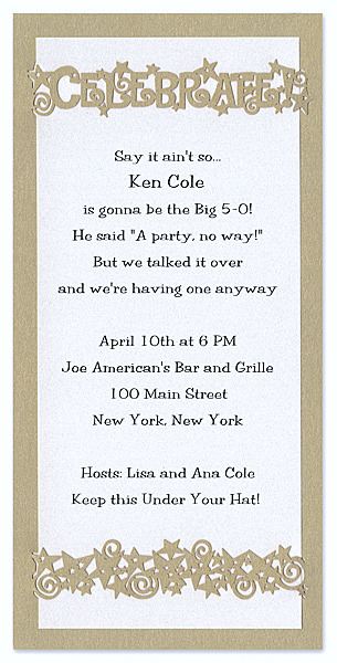 50th birthday invitation