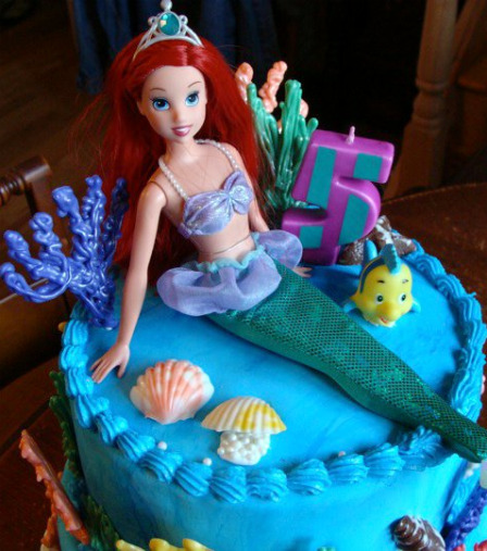 Ariel Birthday Cake