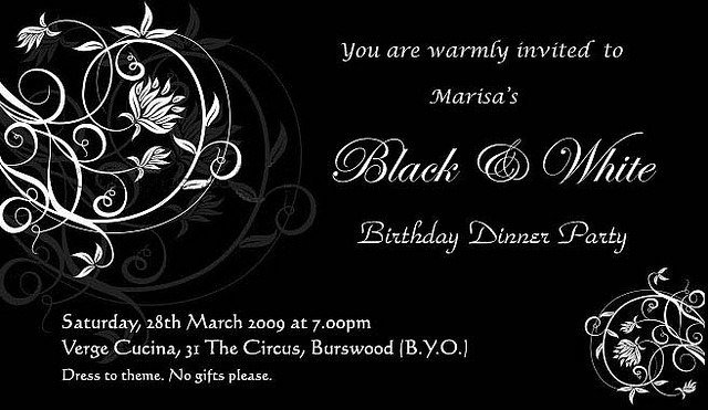 black and white party