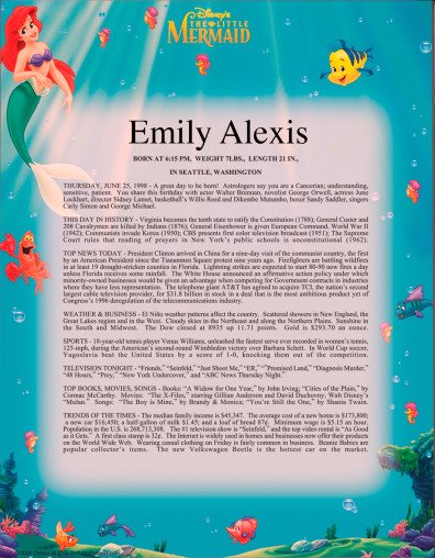little mermaid keepsake